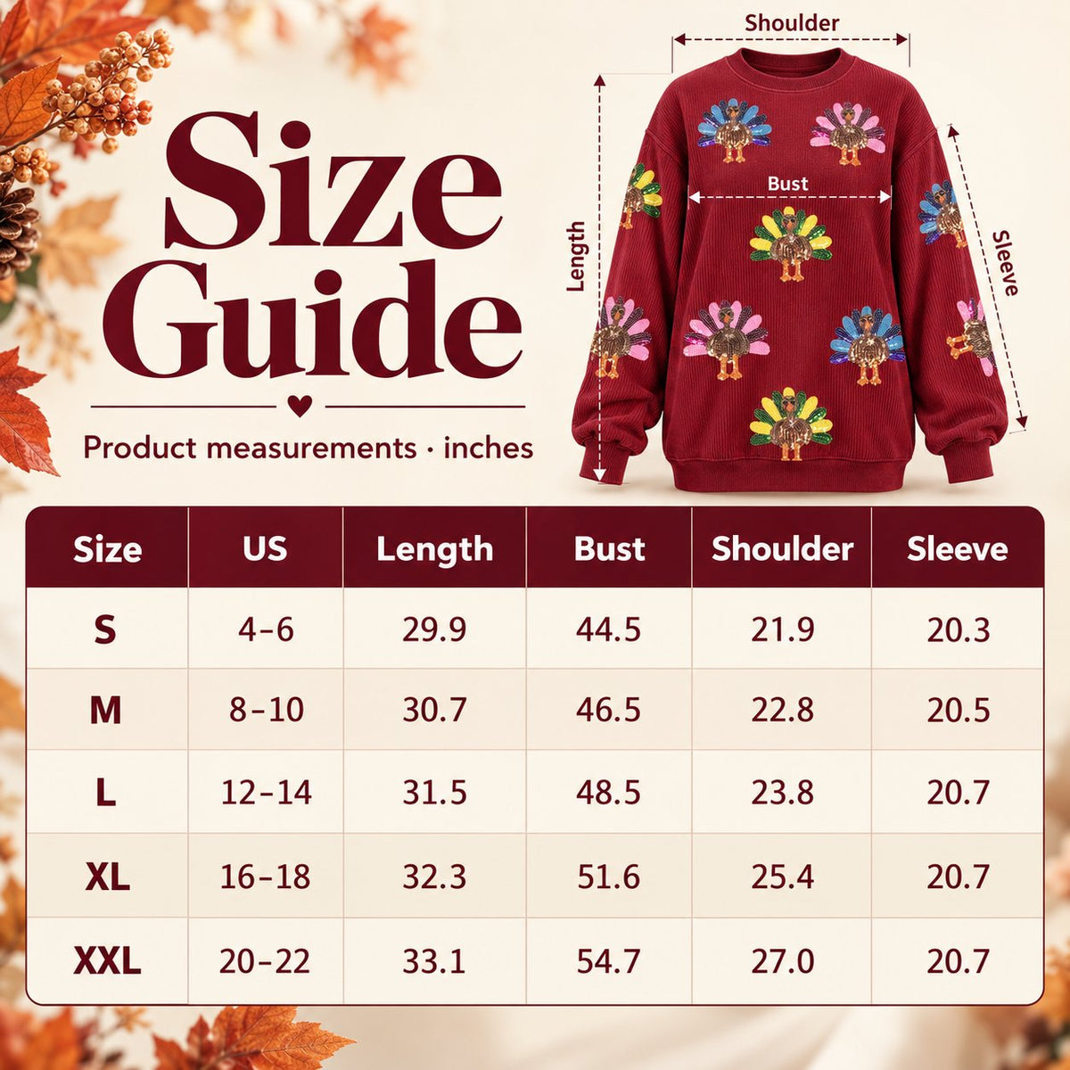 Thanksgiving Turkey Sequin Sweatshirt