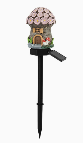 Solar Fairy-Tale Mushroom Cottage Garden Light