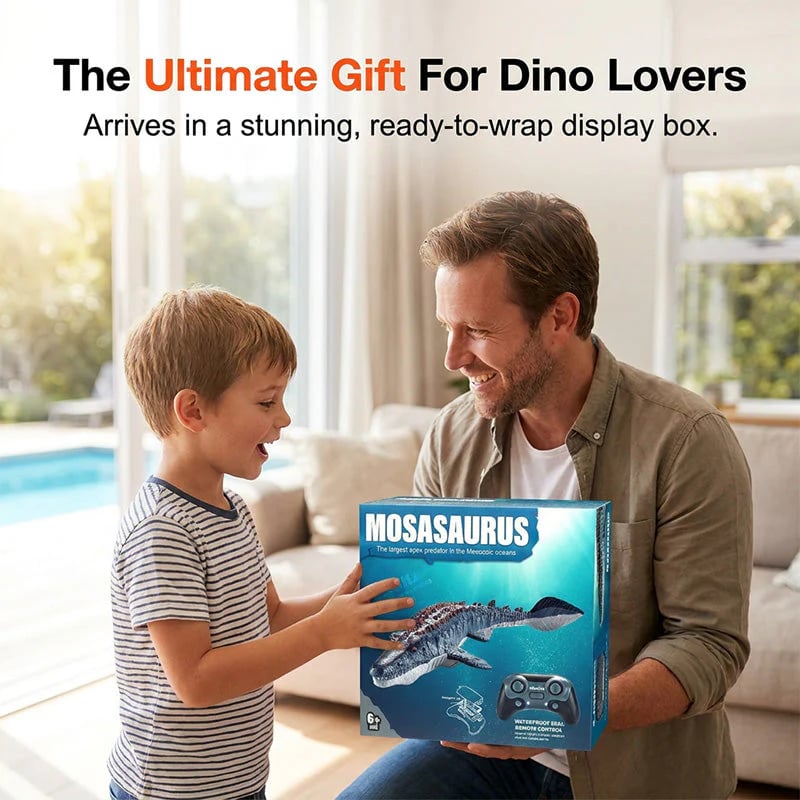 2.4G RC Mosasaurus Swimming Toy with Spray