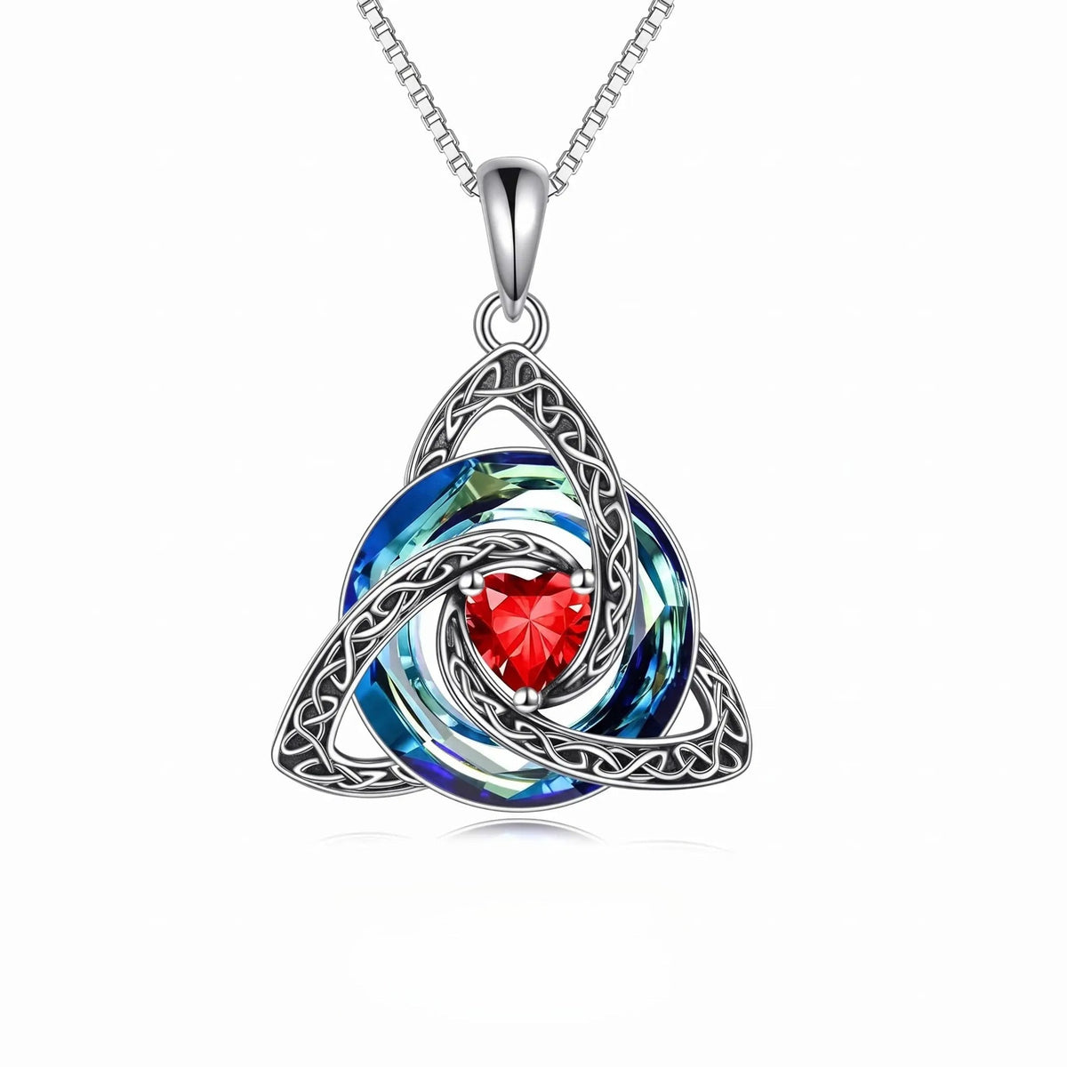 Celtic Birthstone Trinity Necklace  A Symbol of Faith, Love & Forever