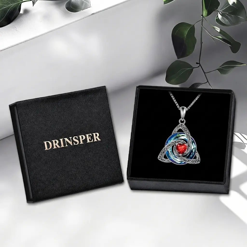 Celtic Birthstone Trinity Necklace  A Symbol of Faith, Love & Forever