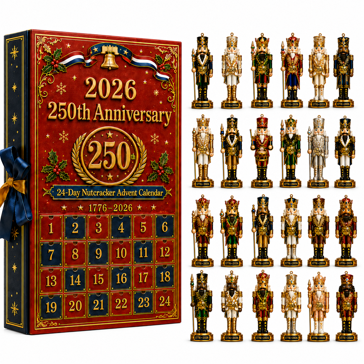✨250th Anniversary Nutcracker Christmas Countdown Calendar Blind Box Set