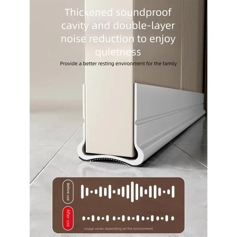 Triple Seal Under-Door Draft Stopper – Self-Adhesive PVC Weather Strip