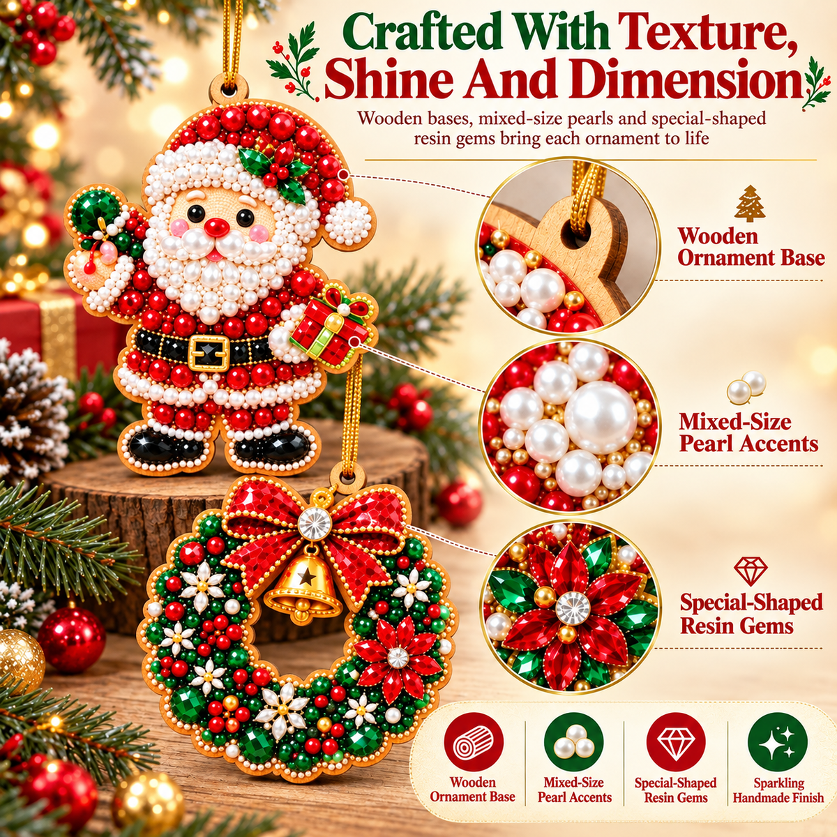 ✨ 10 Festive Christmas Ornament DIY Kit – Create Your Own Holiday Magic