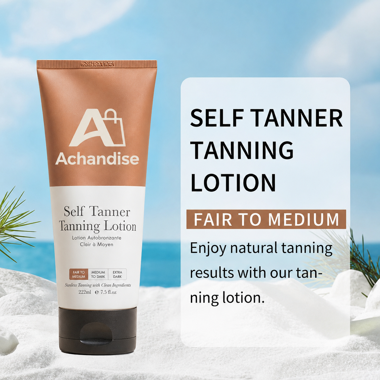 🌞 Get the Ultimate Sunless Glow – 49% OFF – ✨Self Tanner Lotion – For a Natural, Streak-Free Tan