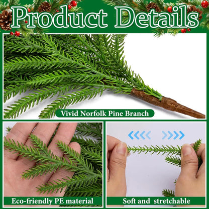 🔥Last Day 70% OFF🔥The Best Holiday Greenery - Realistic Norfolk Pine Stems