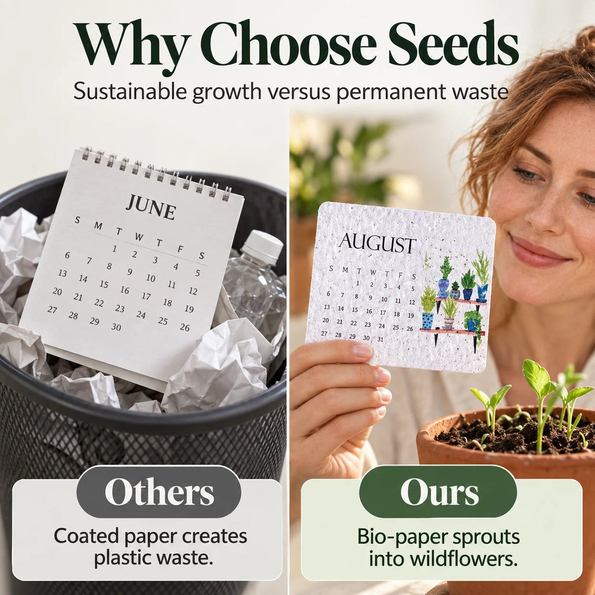 🌱Eco-Friendly Plantable “Timeless” Seed Calendar 2027