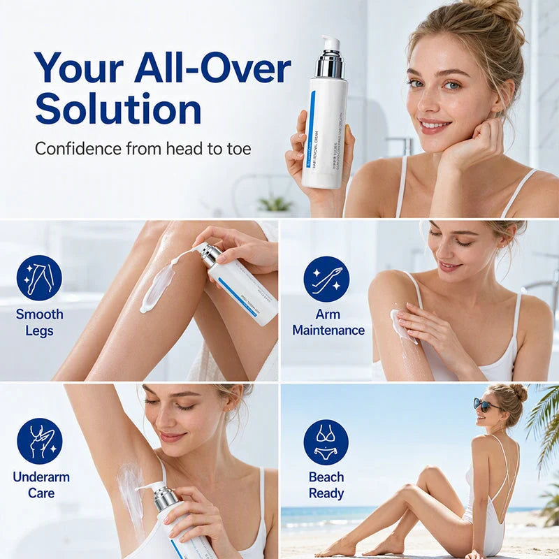 Ice-cooling hair removal cream package contents