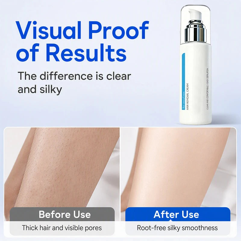 Ice-cooling hair removal cream for an at-home body care routine