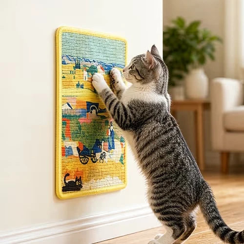 Wall-Mounted Artistic Sisal Cat Scratcher