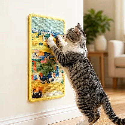 Wall-Mounted Artistic Sisal Cat Scratcher