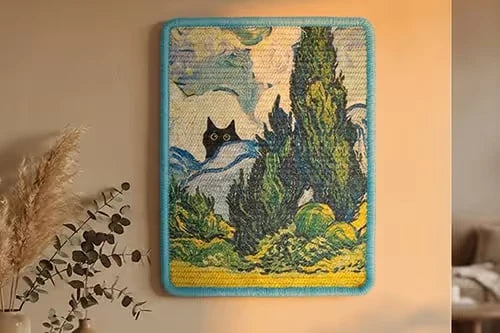 Wall-Mounted Artistic Sisal Cat Scratcher