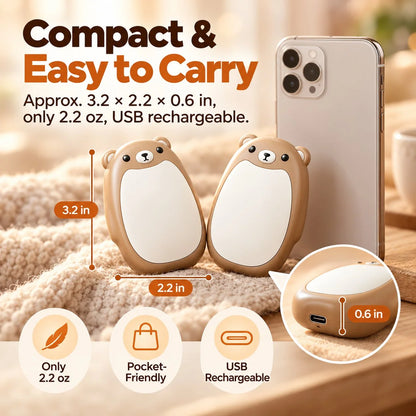 Hand Warmers Rechargeable - Cute Bear Design