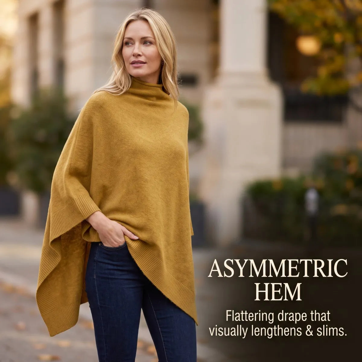 🍂✨ New Autumn Poncho – Soft Knit Cape-Style Shawl for Effortless Layering