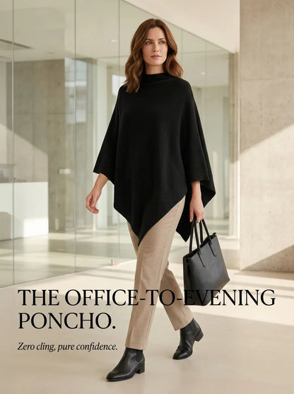 🍂✨ New Autumn Poncho – Soft Knit Cape-Style Shawl for Effortless Layering