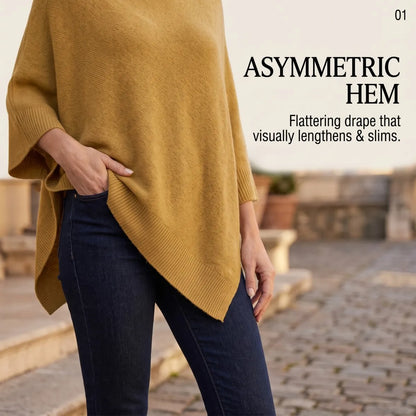 🍂✨ New Autumn Poncho – Soft Knit Cape-Style Shawl for Effortless Layering