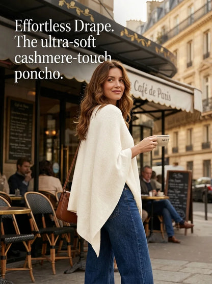 🍂✨ New Autumn Poncho – Soft Knit Cape-Style Shawl for Effortless Layering
