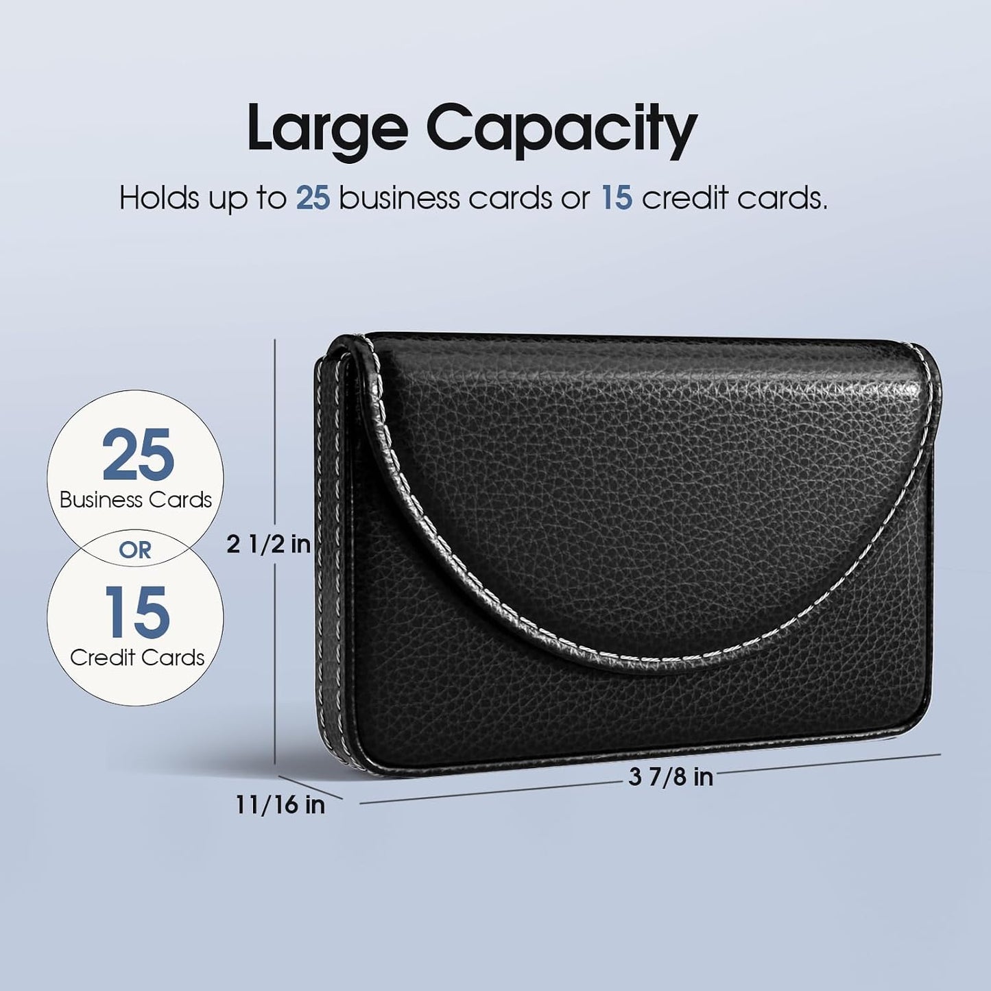💖Hot 49% OFF💼 PU Leather Business Card Holder – Slim Magnetic Name Card Case