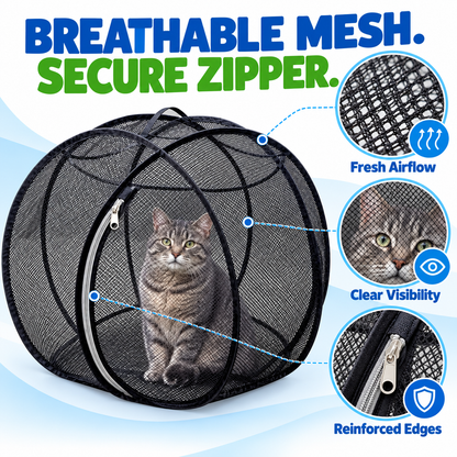 🐱🌿 Achandise Cat Haven™ – Pop-Up Mesh Playpen