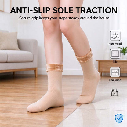6 Pairs Women's Heavyweight Fuzzy Closed Fast-Heating Underwear Socks🧦