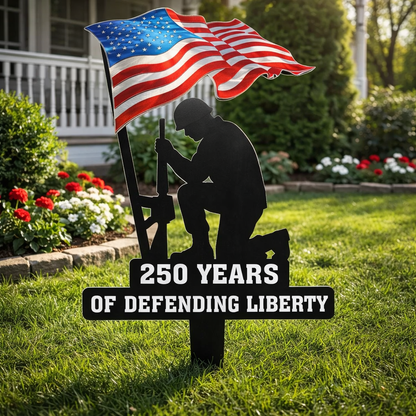 23.6'' 250 Years of Defending Liberty Metal Garden Stake