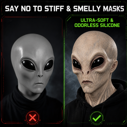 Ultra-Realistic Alien Silicone Mask – Adult Halloween Costume & Cosplay Prop