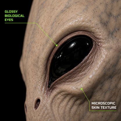 Ultra-Realistic Alien Silicone Mask – Adult Halloween Costume & Cosplay Prop