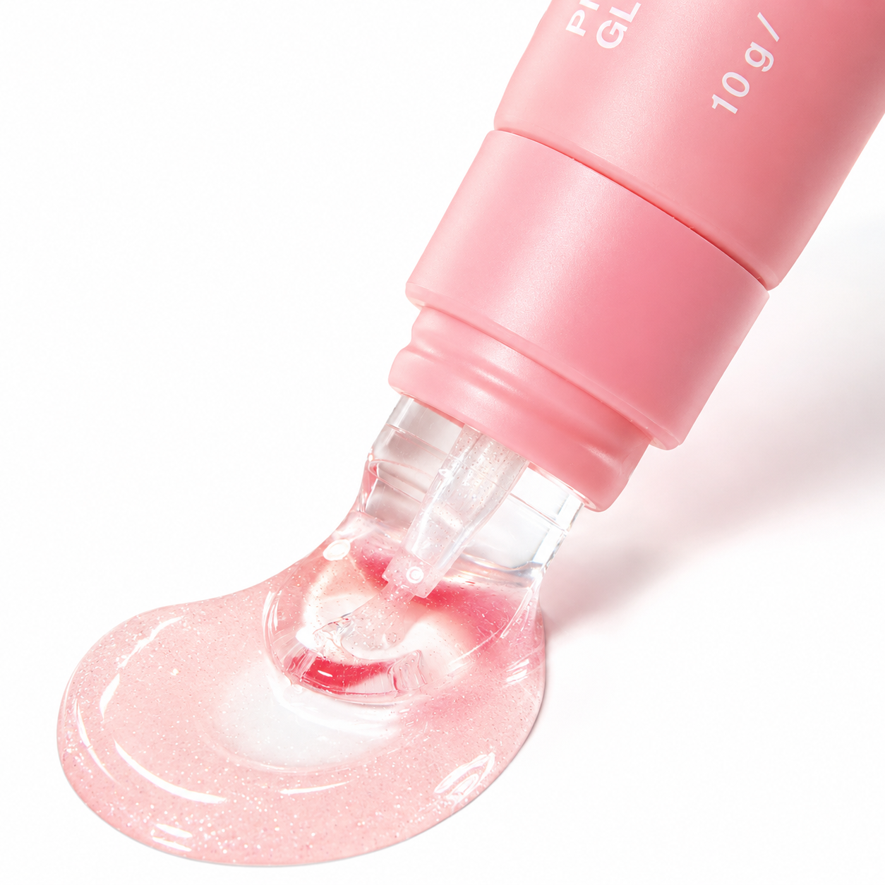 Glassy pink finish of Medicube PDRN Peptide Glossy Lip Balm