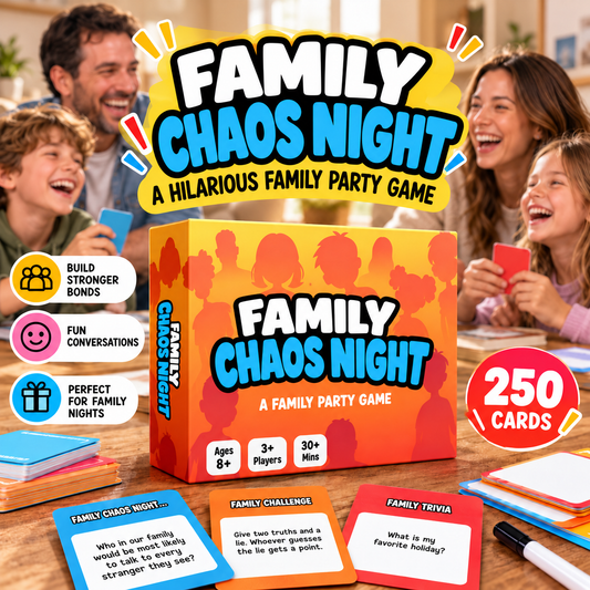 😂 50% OFF Today! Family Chaos Night – Hilarious Family Party Game