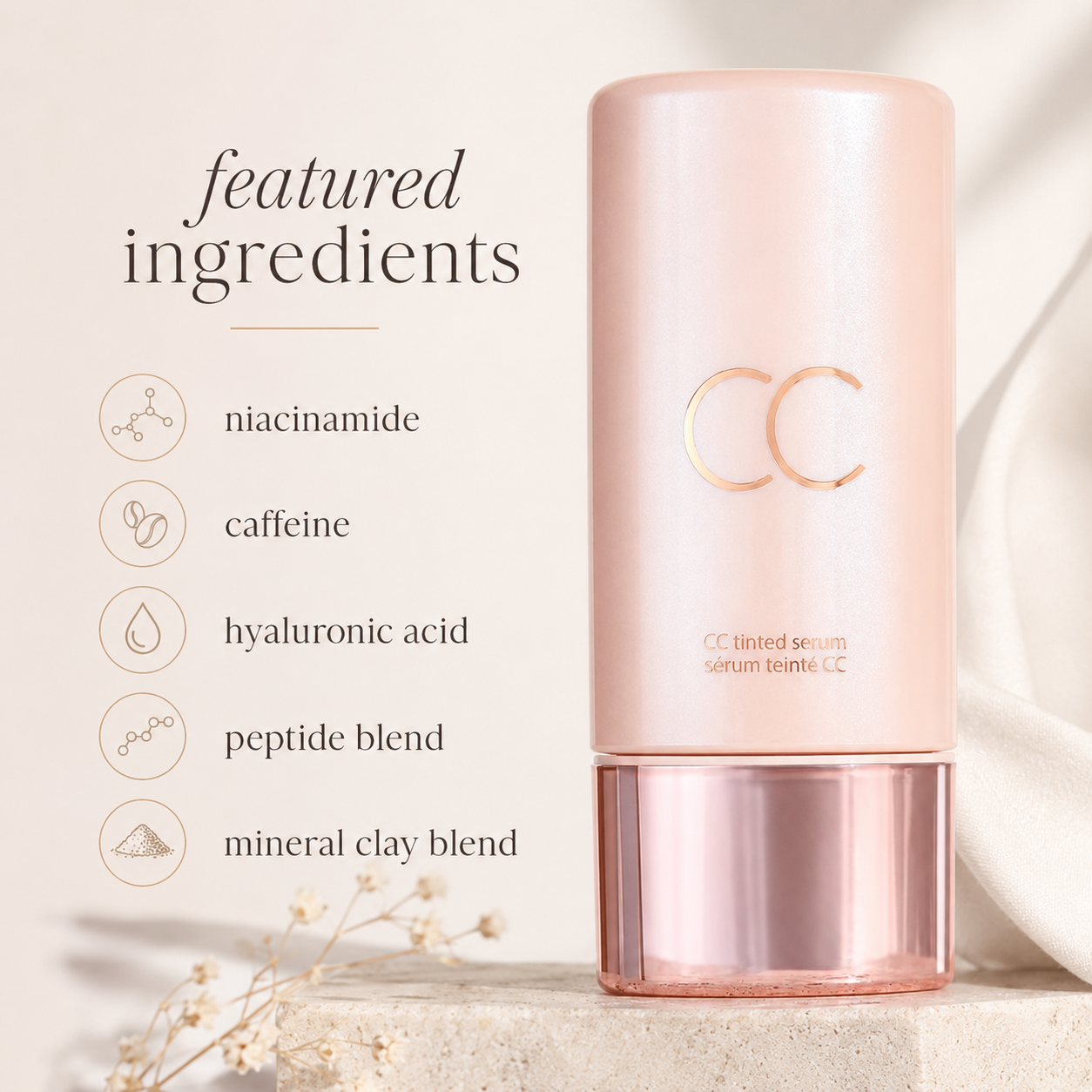 Achandise CC color-correcting tinted serum