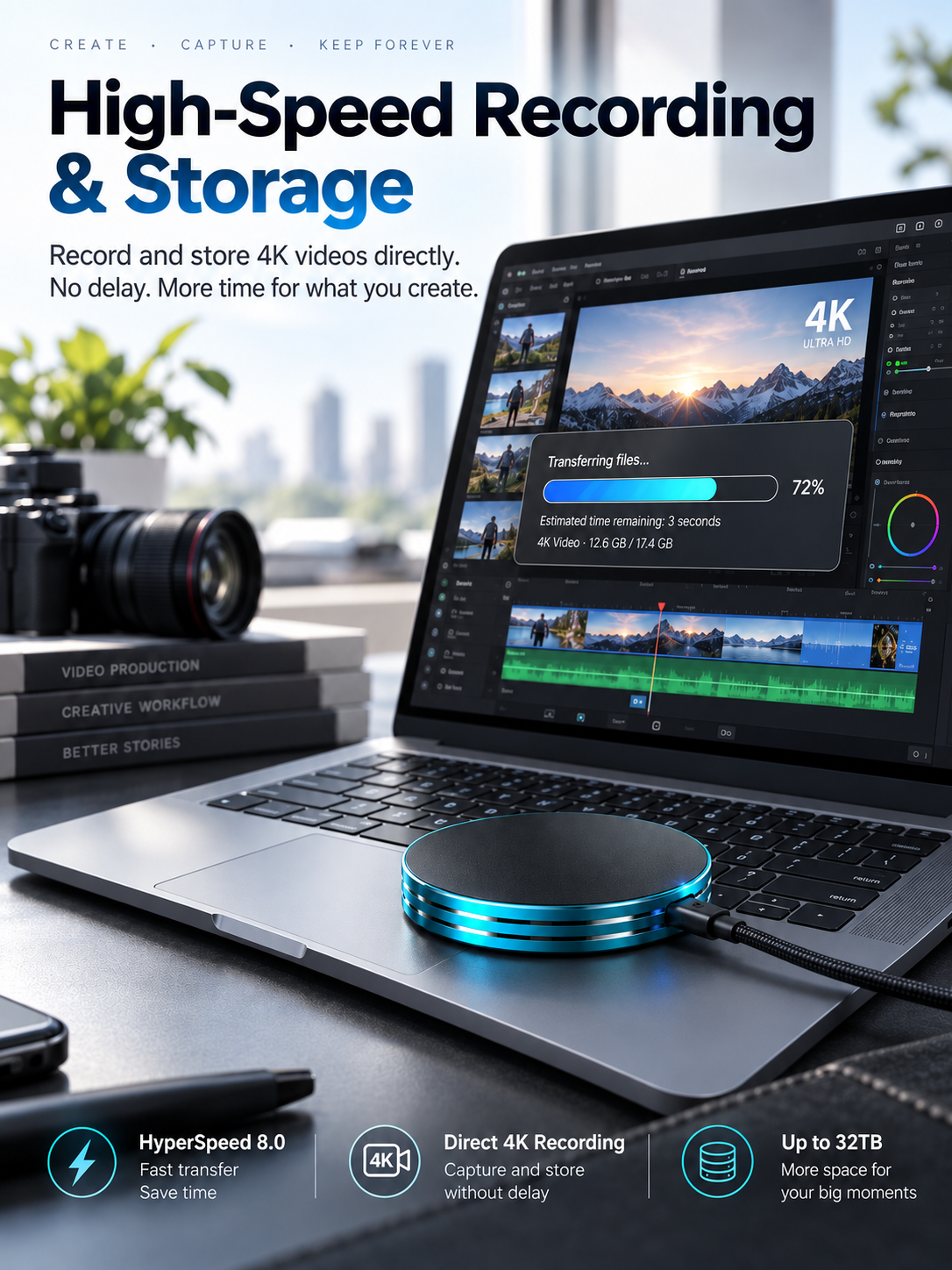 📲C Magnetic Anti-Lost Portable SSD External Solid State Drive