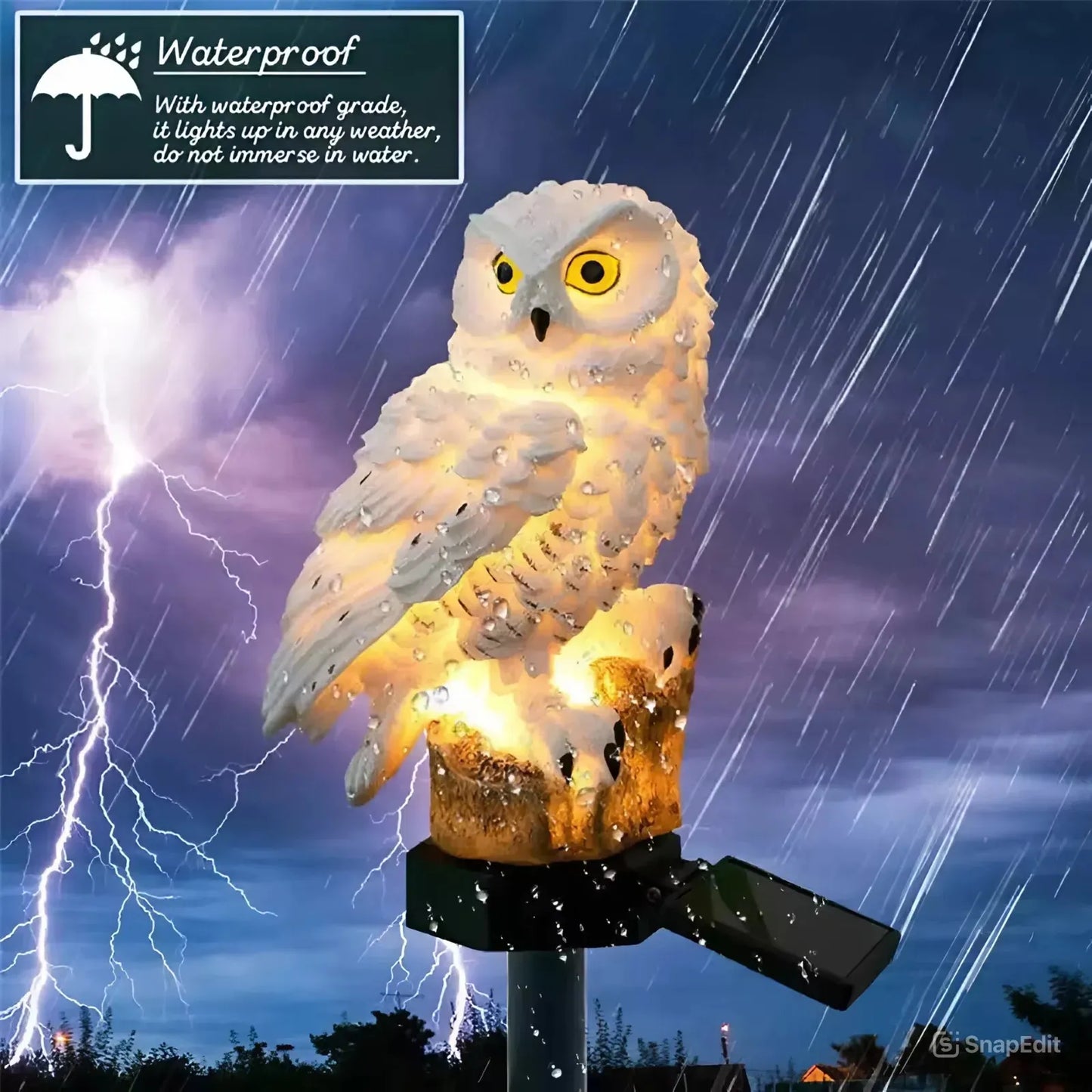 🎁 Last Day 50% OFF 🔥 Waterproof Solar Owl Light