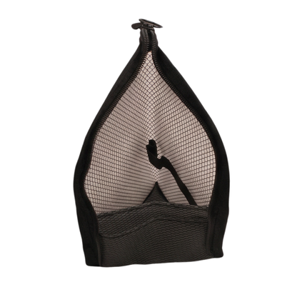 Black self-standing travel toiletry pouch