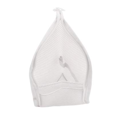 White self-standing travel toiletry pouch