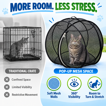 🐱🌿 Achandise Cat Haven™ – Pop-Up Mesh Playpen
