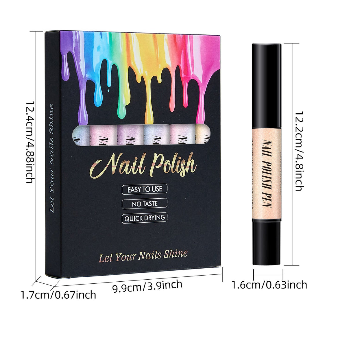 💅 6PCS One-Step Gel Nail Art Pen Set – Salon Beauty at Home
