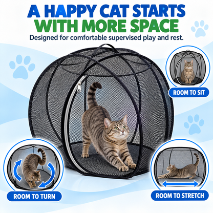 🐱🌿 Achandise Cat Haven™ – Pop-Up Mesh Playpen