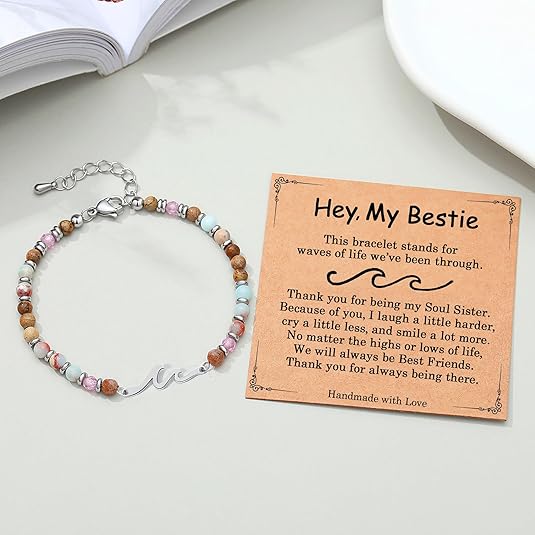 Dainty Gemstone Wave Bracelet
