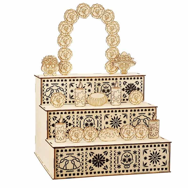 Natural wood DIY altar variation