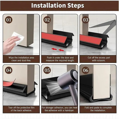 Triple Seal Under-Door Draft Stopper – Self-Adhesive PVC Weather Strip