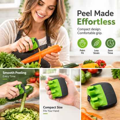 2 Pcs Hand Vegetable Peeler Palm Peeler Rubber Finger Grips Comfortable 🥔