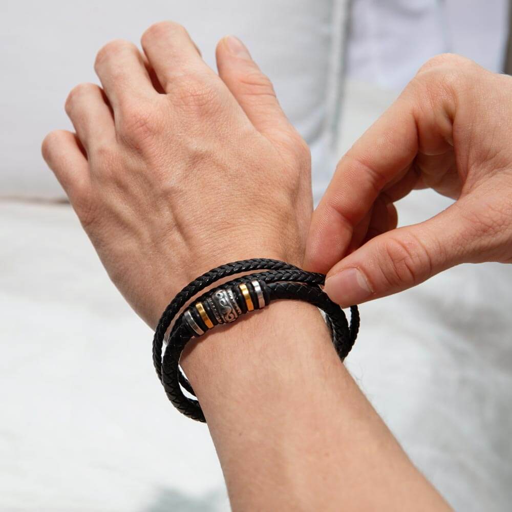 To My Grandson Bracelet - Wherever Your Journey - Braided IV519B
