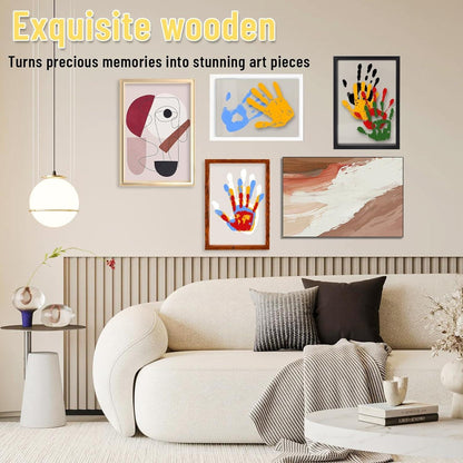 🎁Last Day 50% OFF🔥Wooden Transparent Handprint Frame Set, DIY Family Memorial Gift Kit