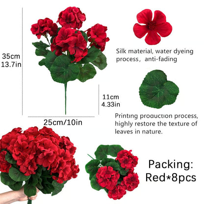 🎁 Mother’s Day 60% OFF - Artificial Geranium Flowers For Outdoors