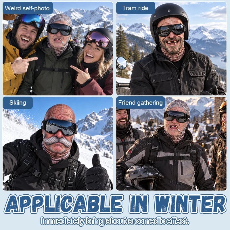 🤣Funny Realistic Face Ski Mask – Hilarious Winter Party Gear for Outdoor Groups