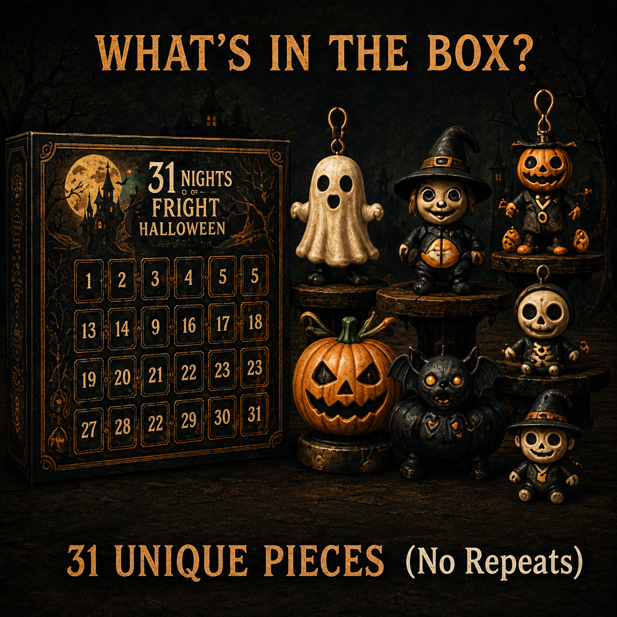 🔥 Last Day 50% OFF  🎃 Nights of Fright Halloween Countdown Box  👻✨