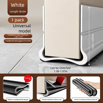 Triple Seal Under-Door Draft Stopper – Self-Adhesive PVC Weather Strip