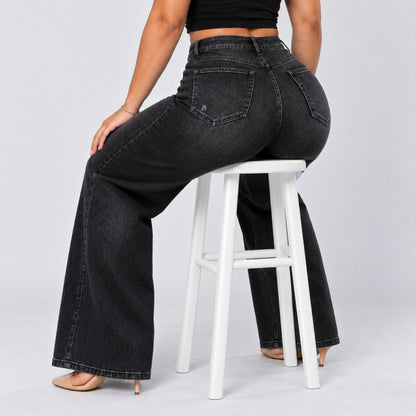 Black | Seated on stool