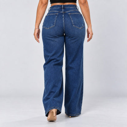 Dark Blue | Back view, walking