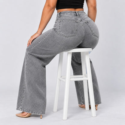 Gray | Seated on stool